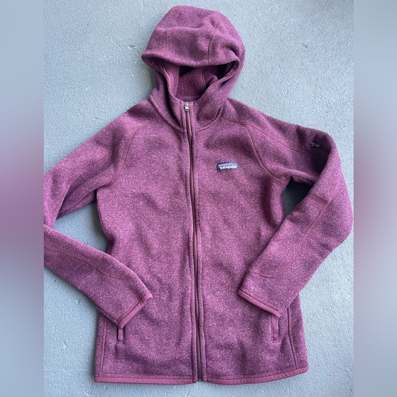 Women's Patagonia Better Sweater Fleece Hoody - Size Small Burgundy - Picture 1 of 9
